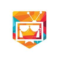 modèle de conception de logo vectoriel king tv.