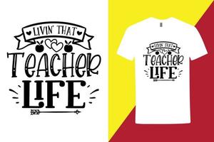 t-shirt de typographie créative pour enseignant ou éducateur, enseigner l'amour inspirer, la vie de l'enseignant, rockstar éducatif, t-shirt cool pour votre conception de t-shirt sans éducateur