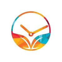 modèle de conception de logo vectoriel temps nature. concept de logo de temps d'énergie et de temps de régime.