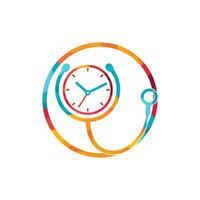 modèle de conception de logo vectoriel de temps médical. concept de logo santé et médical ou pharmacie.