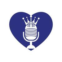 création de logo vectoriel podcast king.