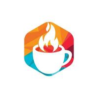 modèle de conception de logo vectoriel de café chaud.