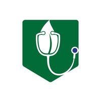 création de logo vectoriel de stéthoscope de santé.