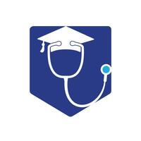 modèle de logo vectoriel étudiant en médecine.