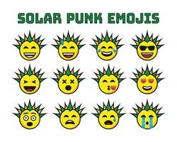 illustration du vecteur emoji punk solaire pour un meilleur monde vivant futur