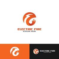 logo moderne pour une entreprise de prévention des incendies électriques vecteur