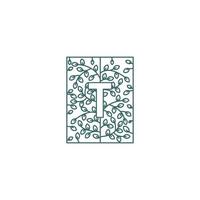 logo simple lettre t dans le concept de design initial d'ornement floral vecteur