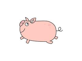 illustration vectorielle d'un cochon en style cartoon. vecteur