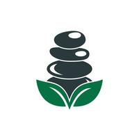 création de logo vectoriel spa et méditation. concept de logo zen et bien-être.