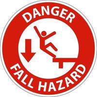 Danger ne pas traverser sans signe de protection contre les chutes sur fond blanc vecteur