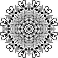 conception de vecteur de mandala, motifs de mandala ornementaux avec un design unique, motif de mandala ethnique monochrome décoratif. page de livre de coloriage anti-stress pour adultes. illustration dessinée à la main