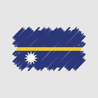 vecteur de brosse drapeau nauru. drapeau national