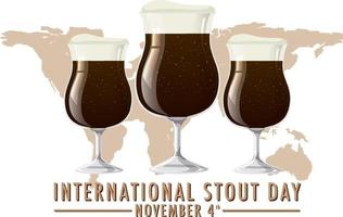 conception de bannière de la journée internationale des stouts vecteur