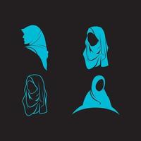 vecteur de logo hijab