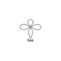 L'icône de l'abeille vector illustration design symbole