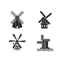 vecteur de logo de moulin à vent
