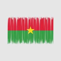 pinceau drapeau burkina faso. drapeau national vecteur