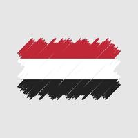 vecteur de brosse drapeau yémen. drapeau national