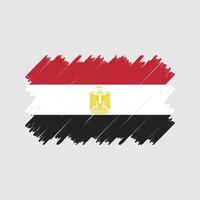 vecteur de brosse de drapeau égyptien. drapeau national