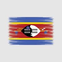 pinceau drapeau swaziland. drapeau national vecteur