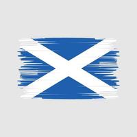 coups de pinceau du drapeau écossais. drapeau national vecteur