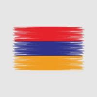 pinceau drapeau arménien. drapeau national vecteur