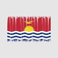 pinceau drapeau kiribati. drapeau national vecteur