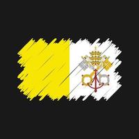 vecteur de brosse drapeau vatican. drapeau national