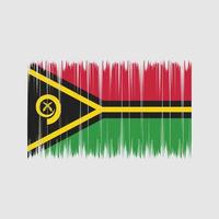 pinceau drapeau vanuatu. drapeau national vecteur