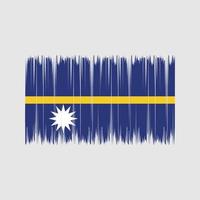 pinceau drapeau nauru. drapeau national vecteur