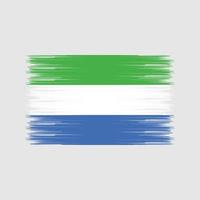 pinceau drapeau sierra leone. drapeau national vecteur