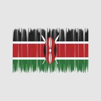 pinceau drapeau kenya. drapeau national vecteur
