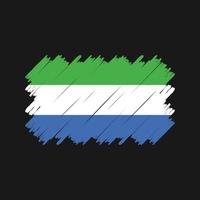vecteur de brosse drapeau sierra leone. drapeau national