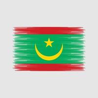 pinceau drapeau mauritanie. drapeau national vecteur