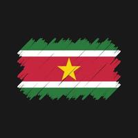 vecteur de brosse drapeau suriname. drapeau national