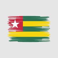 coups de pinceau du drapeau togolais. drapeau national vecteur