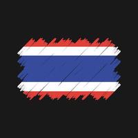 vecteur de brosse drapeau thaïlande. drapeau national