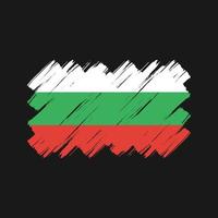 coups de pinceau du drapeau de la bulgarie. drapeau national vecteur