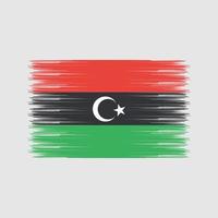 pinceau drapeau libyen. drapeau national vecteur