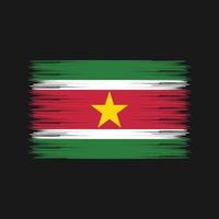 pinceau de drapeau du suriname. drapeau national vecteur