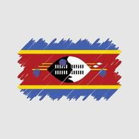 vecteur de brosse drapeau swaziland. drapeau national