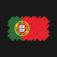 vecteur de brosse drapeau portugal. drapeau national