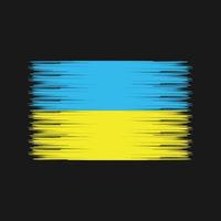 pinceau drapeau ukrainien. drapeau national vecteur
