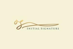 modèle de logo de signature de lettre os initiale logo de conception élégante. illustration vectorielle de calligraphie dessinée à la main. vecteur