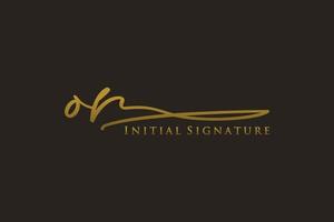 modèle de logo de signature initiale ou lettre logo design élégant. illustration vectorielle de calligraphie dessinée à la main. vecteur