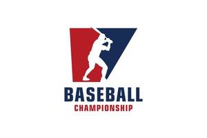 lettre v avec création de logo de baseball. éléments de modèle de conception de vecteur pour l'équipe sportive ou l'identité d'entreprise.