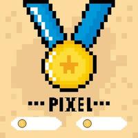 pixel médaillé vecteur