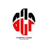 création de logo lettre bcp créatif avec fond blanc vecteur