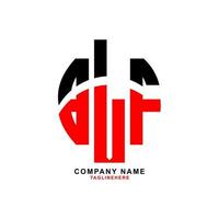 création de logo de lettre blf créative avec fond blanc vecteur
