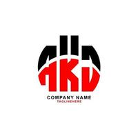 création de logo de lettre akj créative avec fond blanc vecteur